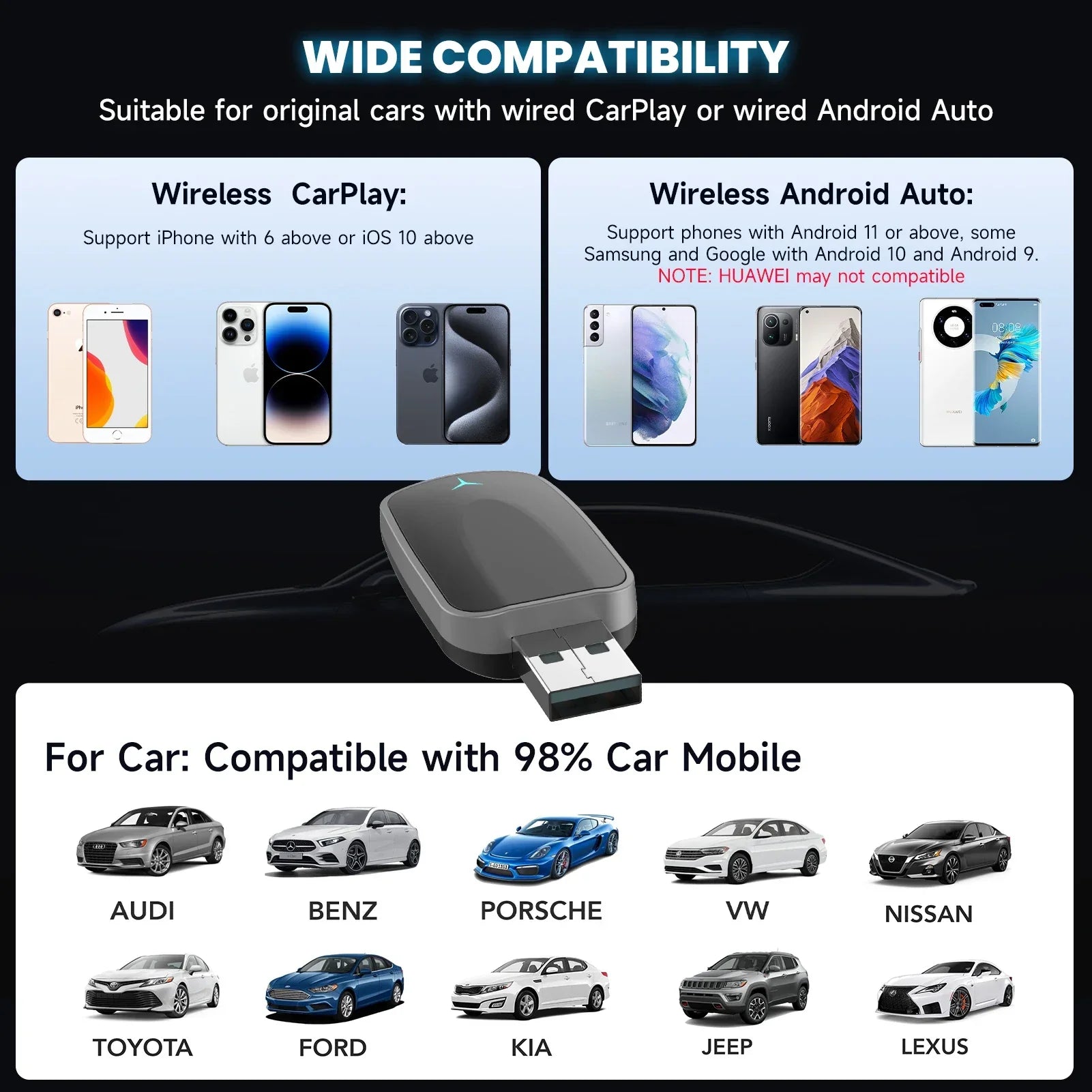 Adaptador CarPlay Sem Fios